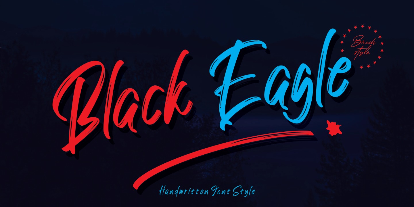 Beispiel einer Black Eagle Regular-Schriftart